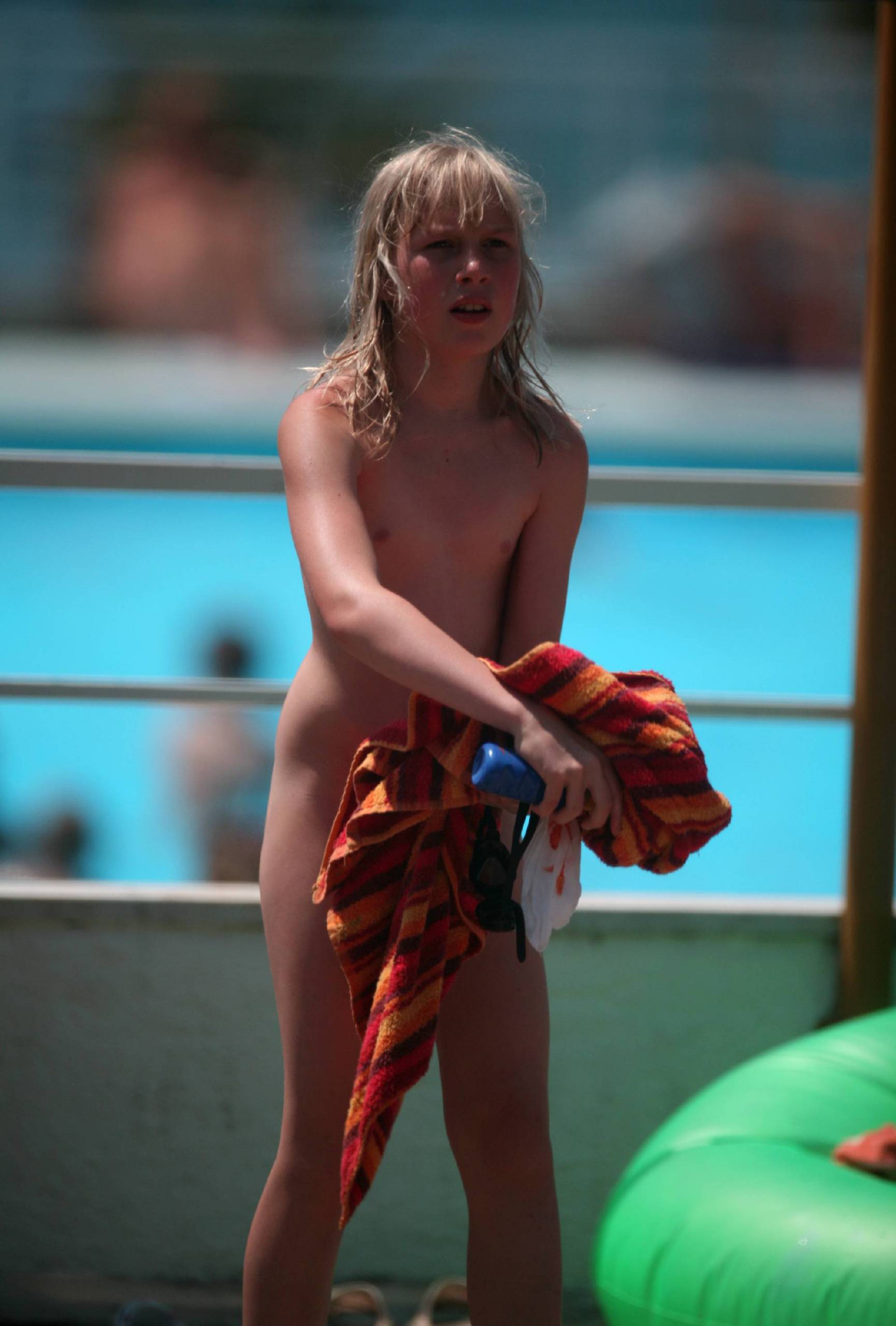 Nudist Pool Resort Towel - Naturist Teen