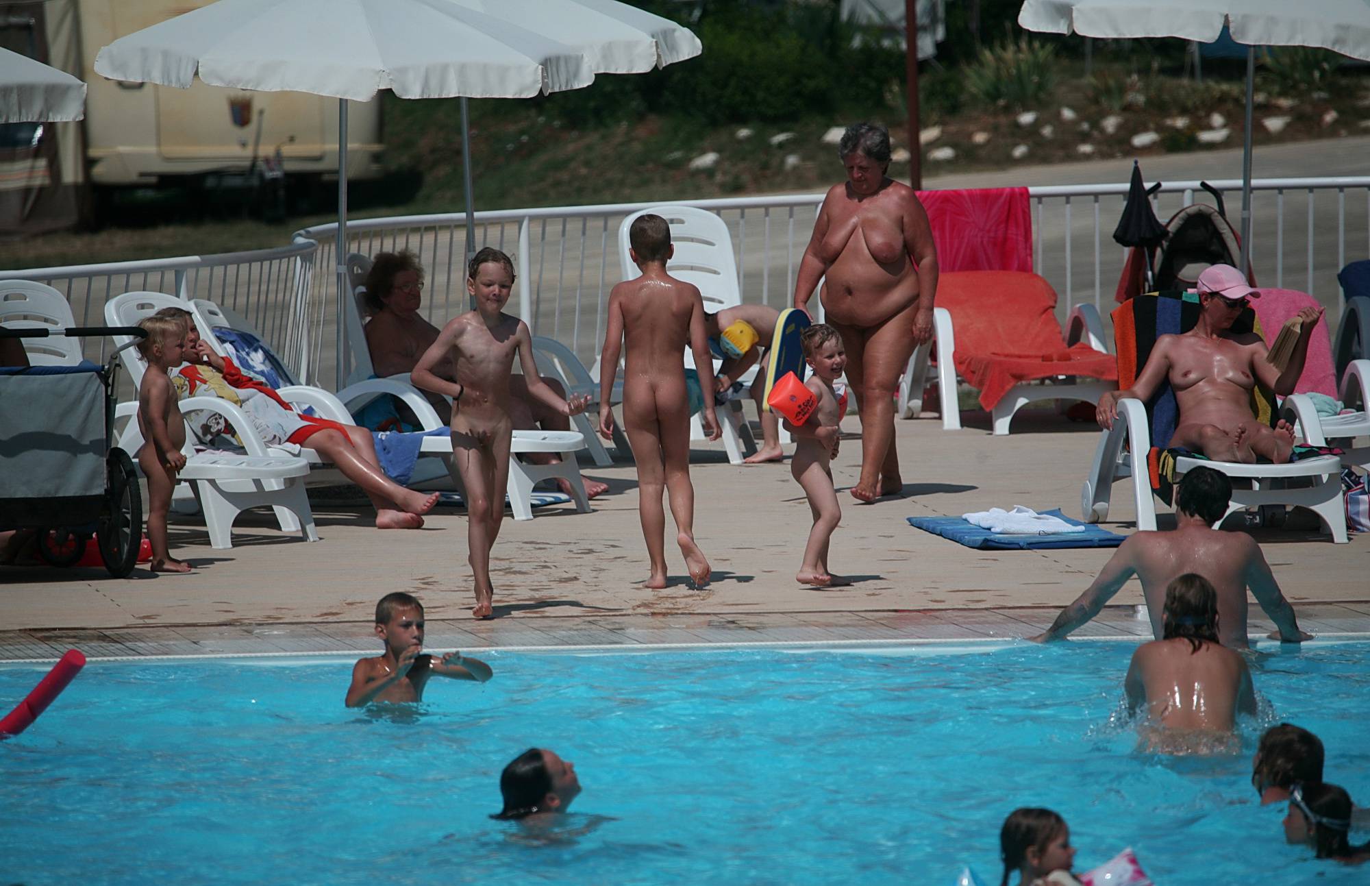 Teen Naturist Afternoon Pool Games