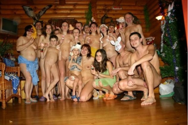 Nudists in a sauna meet new year | NakedBody