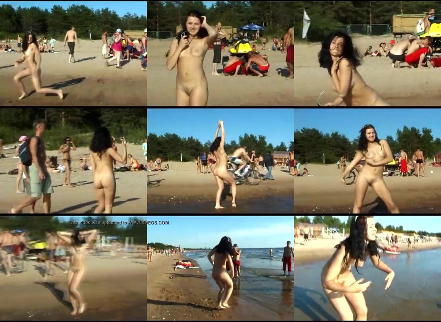 0074 TeenNudist Candid Nude Nudist Teenager Butt On The Public Beach