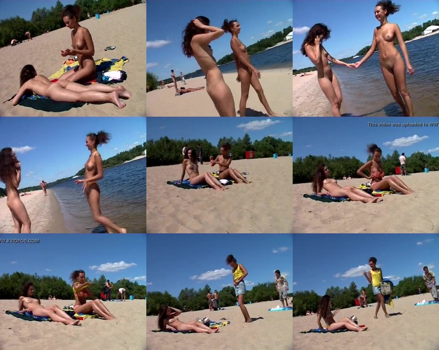 0081 TeenNudist Naked Teen Nudist Lets The Water Kiss Her Body
