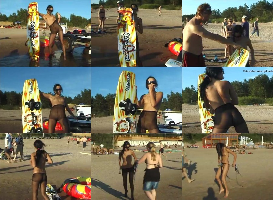 0096 TeenNudist Andid Nude Nudist Teenager Butt On The Public Beach