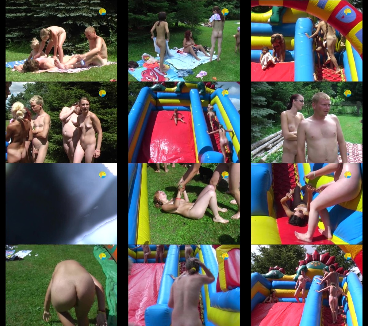 Video Nudism Inflatable Slide