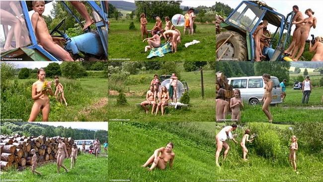 Summer on green grass nudism video | NakedBody