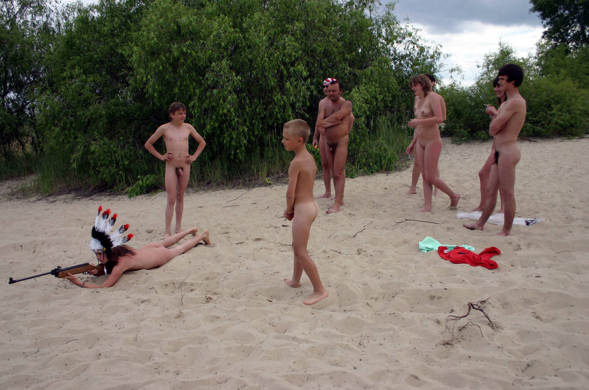 Young Nudist Girls Young Nudist Sand Castle